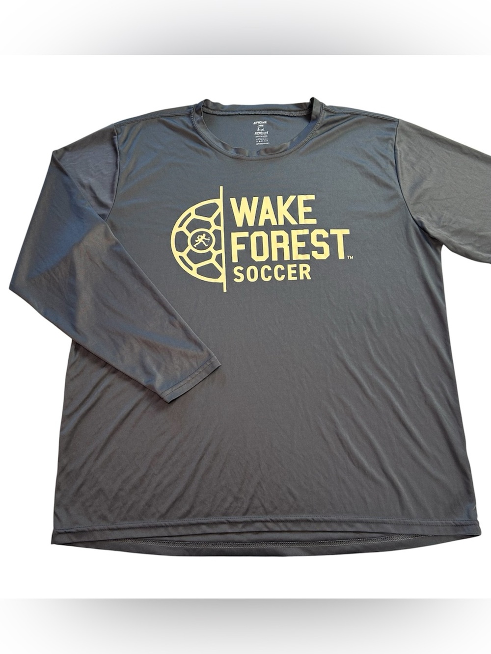 Wake Forest Demon Deacons Soccer Men’s Long Sleeve Performance Shirt Gray sz XL